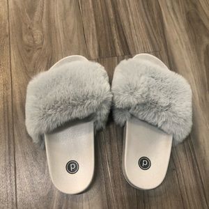 Pure Barre Fuzzy Slippers